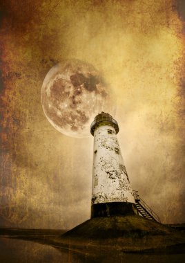 Grunge lighthouse clipart