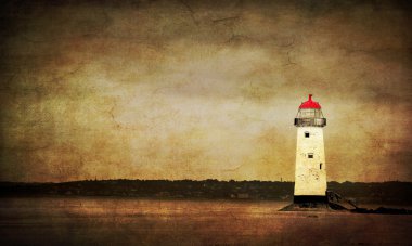 Heavily textured lighthouse clipart