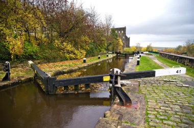 Canal lock gates clipart