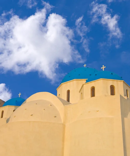 stock image Santorini church domes