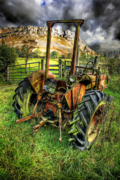 Abandoned tractor