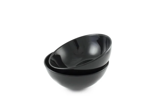 stock image Two ceramic black plates