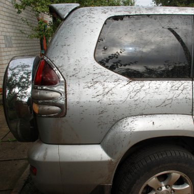 Dirty car needs washing clipart