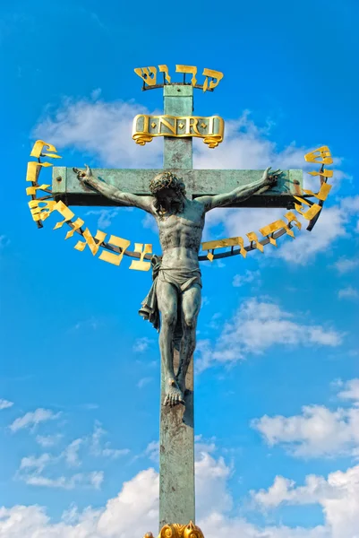 Распятие Христа на кресте — стоковое фото