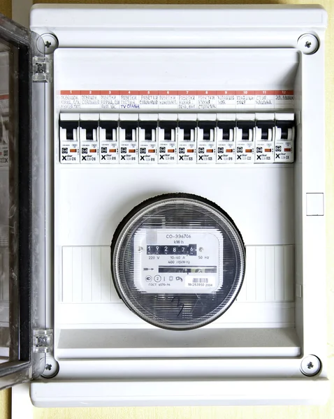 Toggle and electric meter — Stock Photo, Image