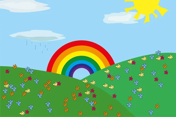 Summer rainbow — Stock Vector