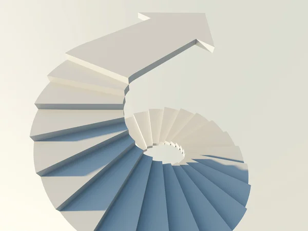 Abstrakte Treppe mit Pfeil — Stockfoto