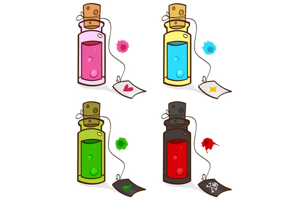 Bra och dåliga potions — Stock vektor