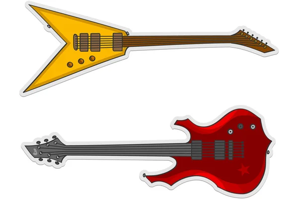 Две красивые гитары Стоковая Иллюстрация