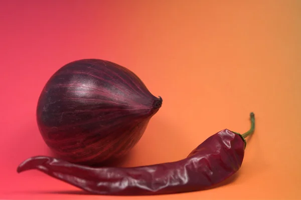 Pepper and onion — Stock Photo, Image