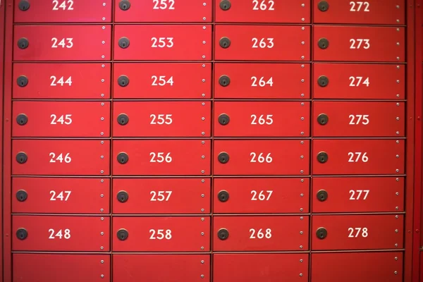 Red post boxes — Stock Photo, Image