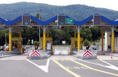 Toll gate in Croatia clipart