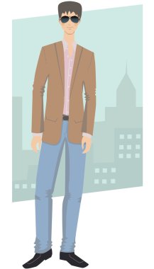 Trendy man clipart