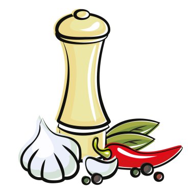 Mixed spices clipart