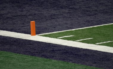 Blue End Zone and Orange Pylon clipart