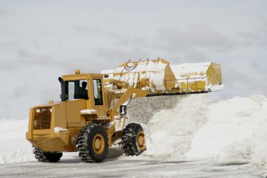 Large Yellow Snow Plow 3 clipart