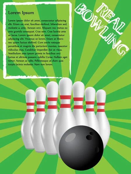 Bowling-Plakat Stockvektor