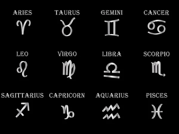 Signos del zodíaco — Vector de stock