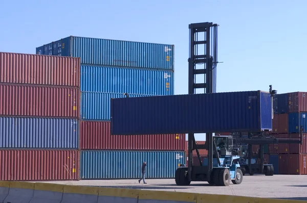 Container on the port — Stock Photo, Image