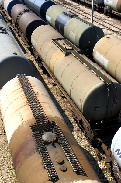 Нефтяные поезда — стоковое фото