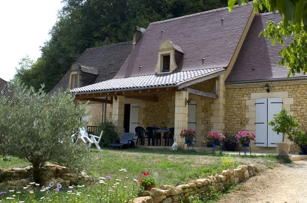 หมู่บ้าน Castelnaud — ภาพถ่ายสต็อก