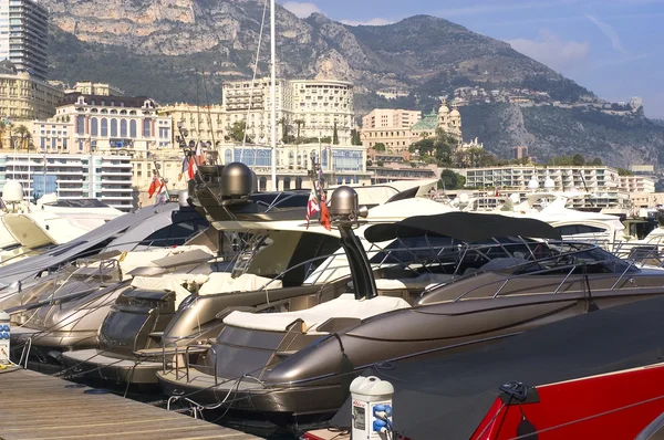 Yates en Mónaco Puerto — Foto de Stock