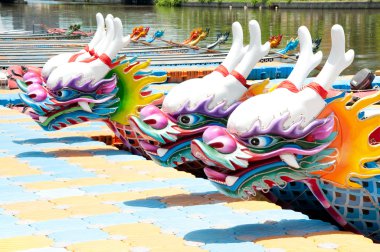 Chinese dragon boat head clipart