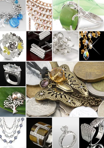 Jewelry collage — Stock Photo, Image