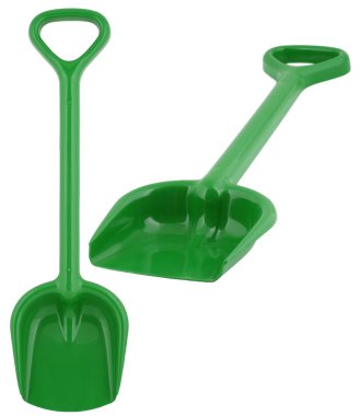 Yeşil plastik oyuncak küreği