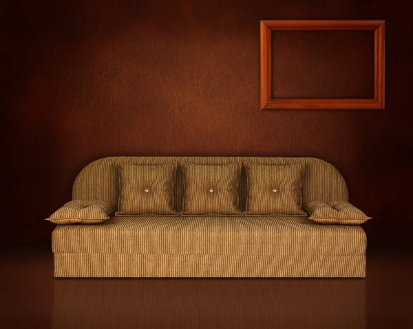 Інтер'єр з диваном — стокове фото
