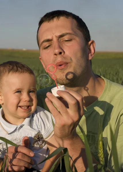 It's funny with Daddy — Stock Photo, Image