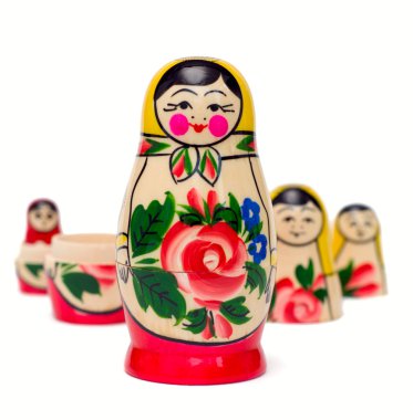 Russian dolls clipart