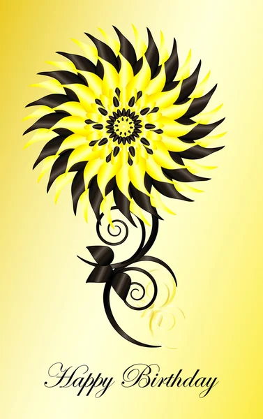 Dekoratif çiçek deseni ile yazıt basit metin — Stok Vektör