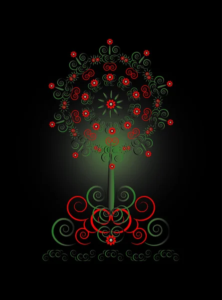 Modèle de fleur décoratif — Image vectorielle