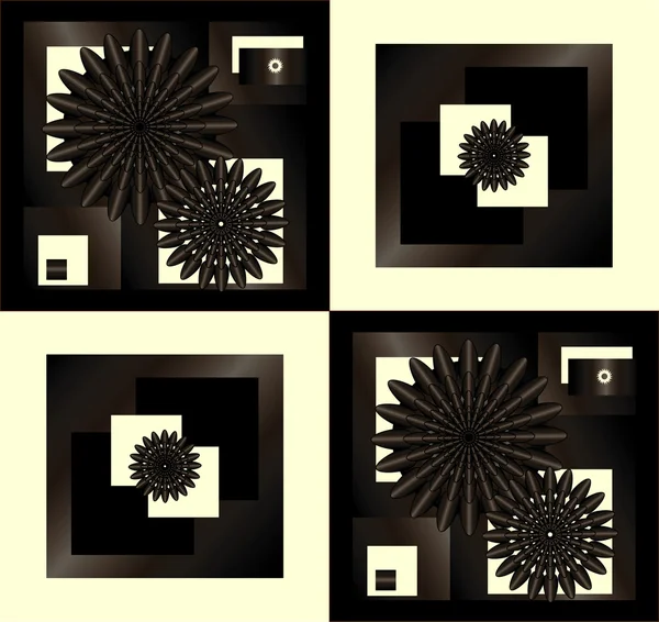 Fond carré décoratif — Image vectorielle
