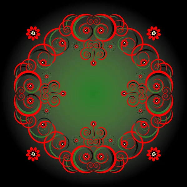 Cadre motif de fleur — Image vectorielle