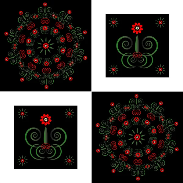 Flower pattern decorative background — Stock Vector