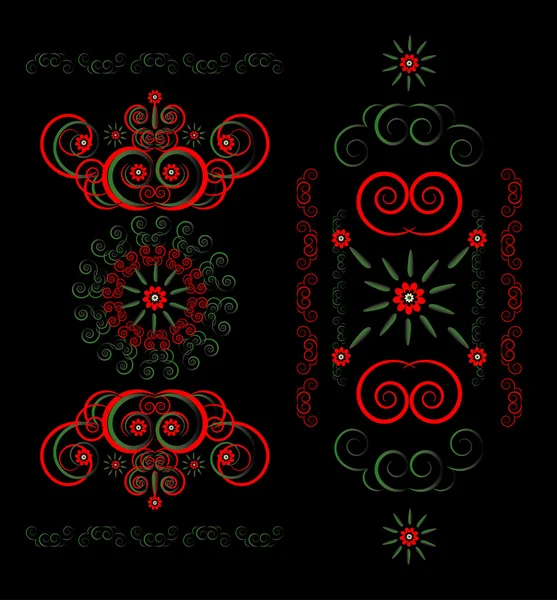 Ornamento patrón de flores — Archivo Imágenes Vectoriales