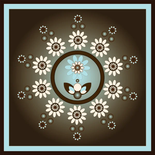 Květinový vzor ornament dekorativní — Stockový vektor