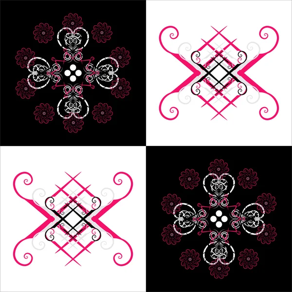 Muster Ornament quadratischen Hintergrund — Stockvektor