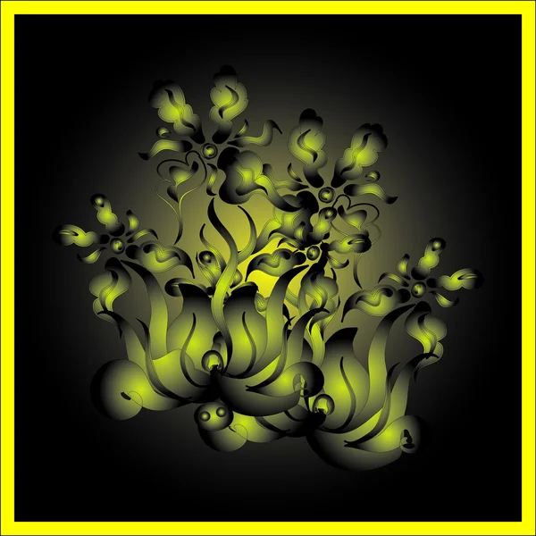 Karta dekorativní květina — Stockový vektor