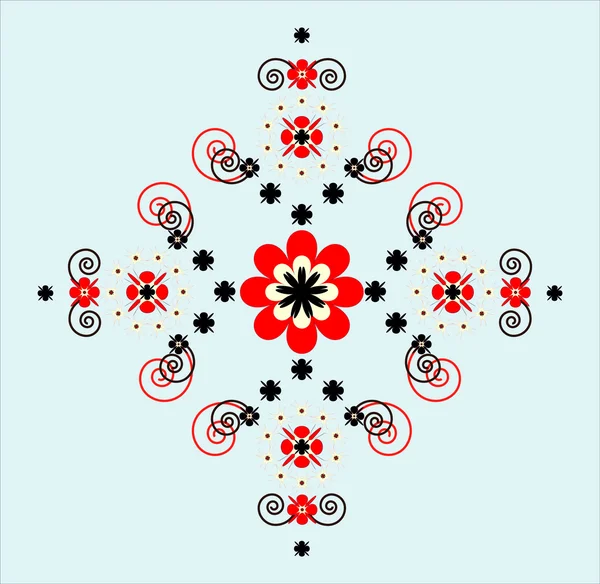 Ornament patroon decoratieve met bloem — Stockvector