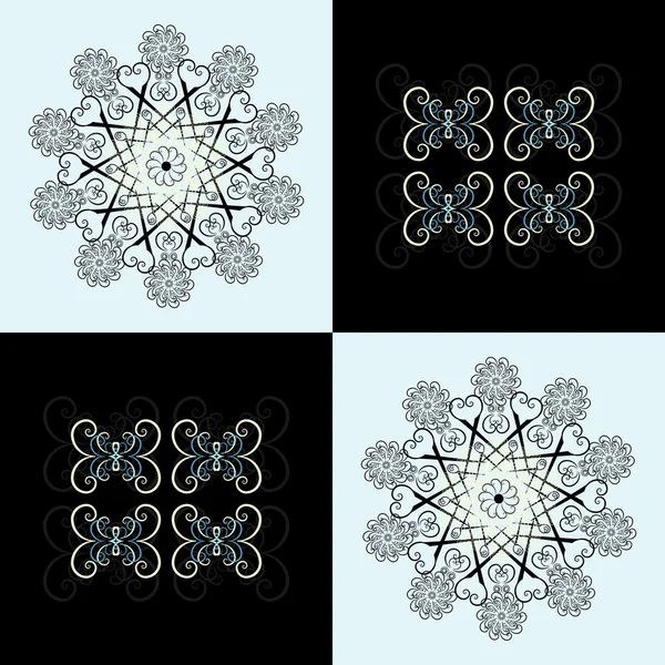 円パターンの正方形の背景 — ストックベクタ