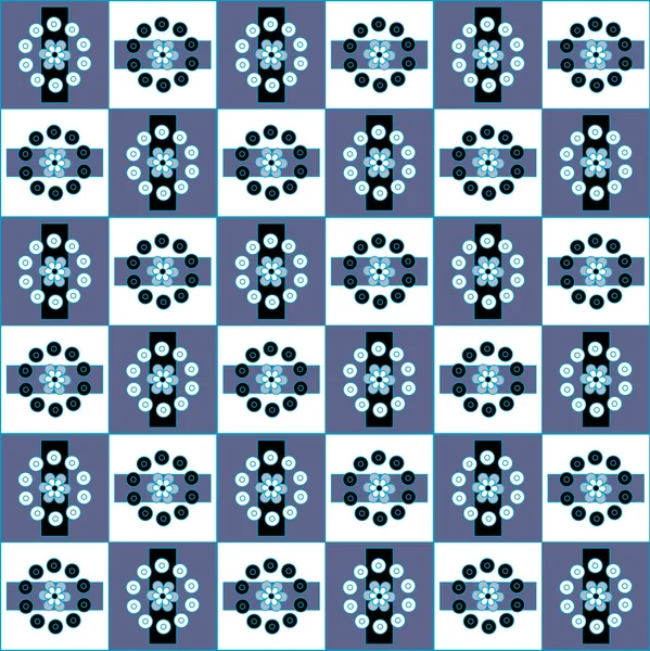 花方形无缝纹理 — 图库矢量图片