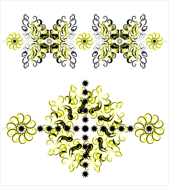 Ornement floral horizontal — Image vectorielle