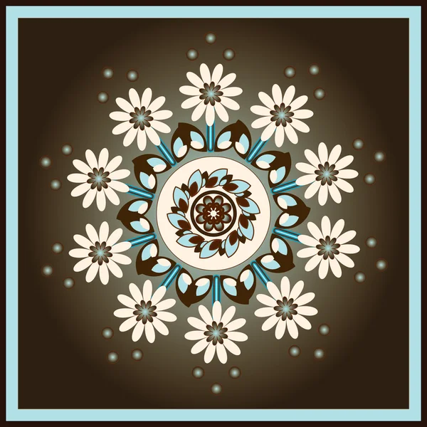 Patrón círculo de flores — Archivo Imágenes Vectoriales