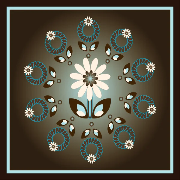Modèle de cercle de fleurs — Image vectorielle