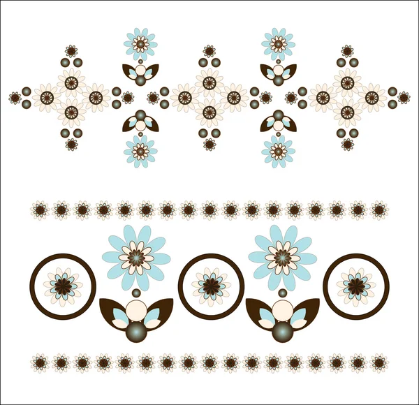 Ornement floral horizontal — Image vectorielle