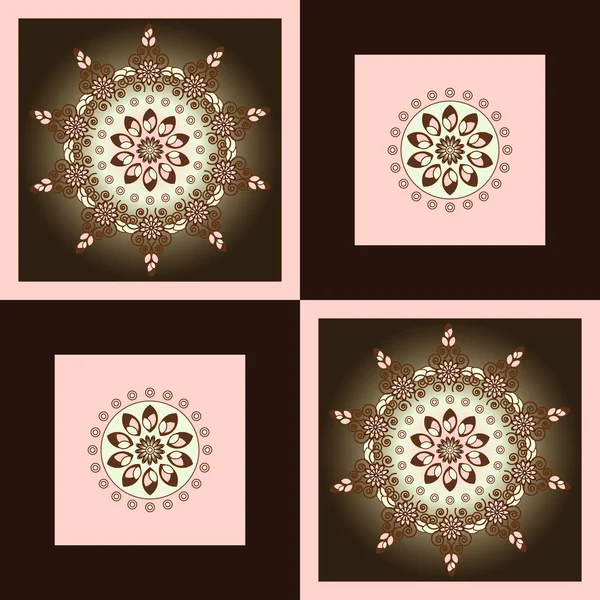 Blumenmuster quadratischer Hintergrund — Stockvektor