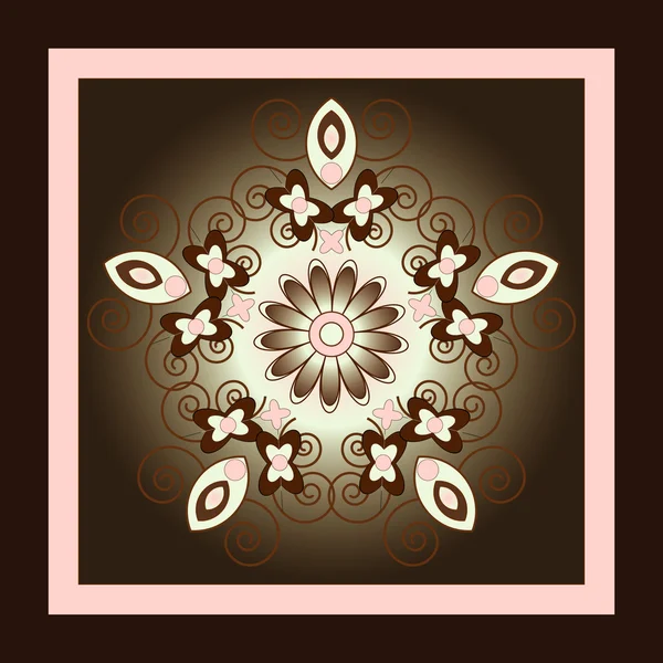 円の花のパターン — ストックベクタ